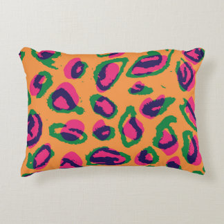 Leopard Print, Colourful Animal Pattern. Accent Pillow