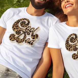Leopard Print Cool Dad Matching Mommy and Me T-Shirt