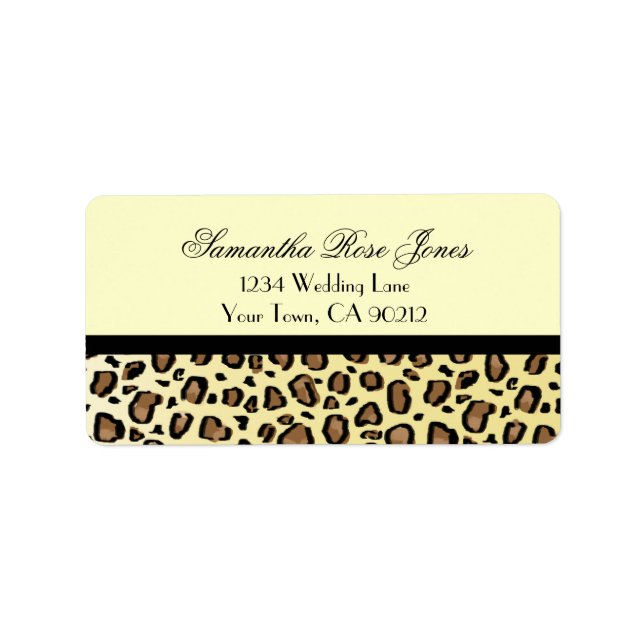 Leopard Print Custom Address Label (Front)