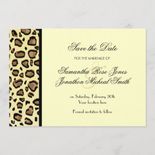 Leopard Print Custom Wedding Save the Date