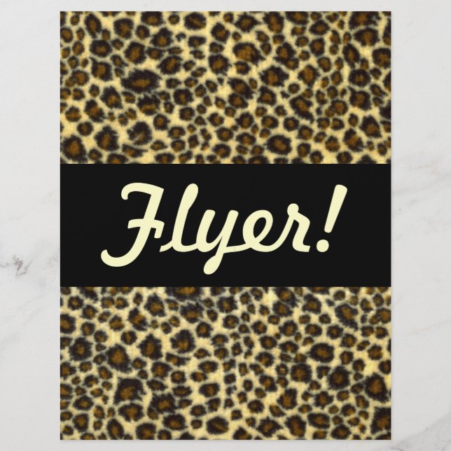 Leopard Print Customizable Flyer (Front)