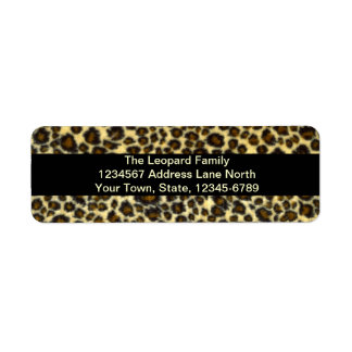 Leopard Print Customizable Return Address Labels