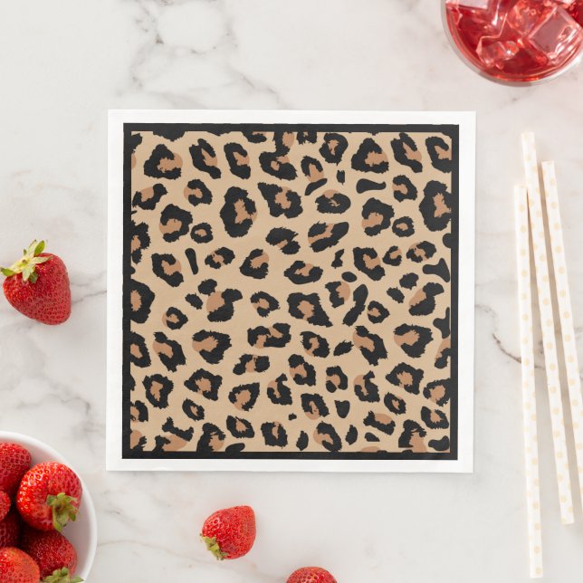 Leopard Print Dinner Napkin (Insitu)