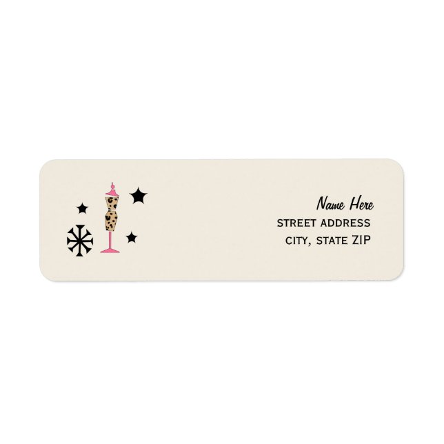 Leopard Print Dress Form Return Labels (Front)