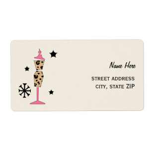 Leopard Print Dress Form Shipping Labels