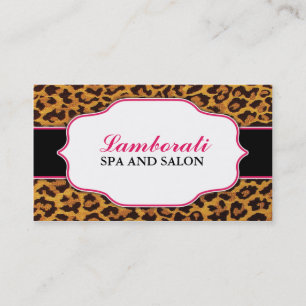 Leopard Print Elegant Modern Fashion Classy Business Card