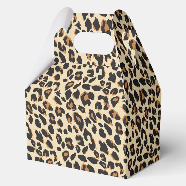 Leopard Print Favor Box (Front)