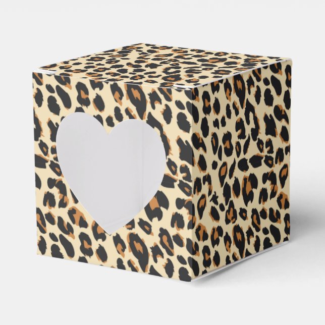 Leopard Print Favor Box (Front Side)
