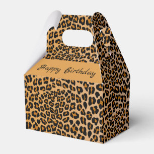 Leopard print favor box