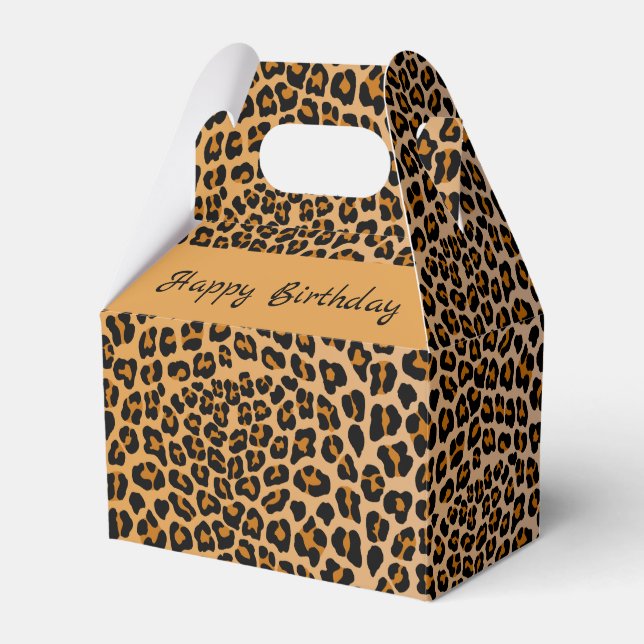 Leopard print favor box (Front Side)