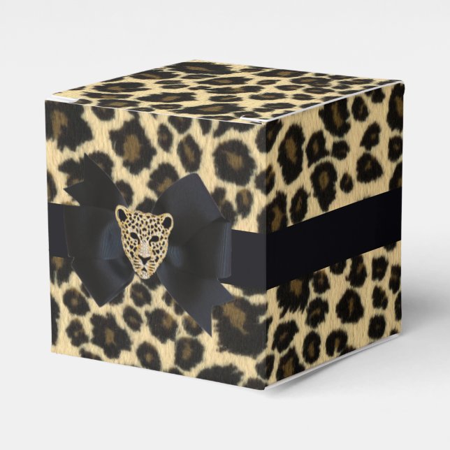 Leopard Print Favor Box (Front Side)