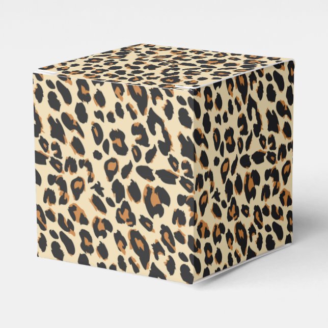 Leopard Print Favor Box (Front Side)