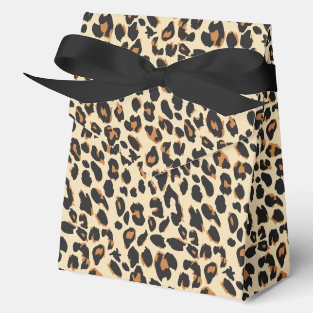 Leopard Print Favor Box (Front)