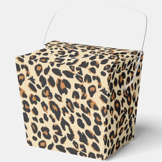 Leopard Print Favor Box (Front)