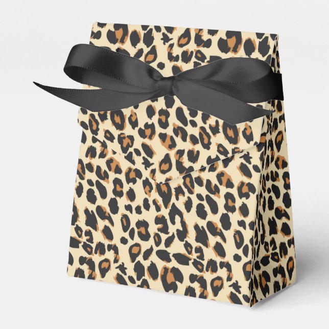 Leopard Print Favor Box (Front Side)
