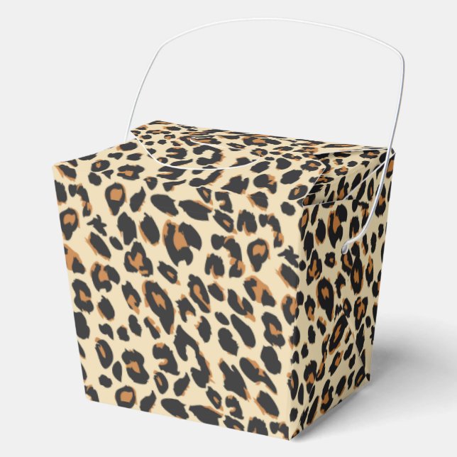 Leopard Print Favor Box (Front)