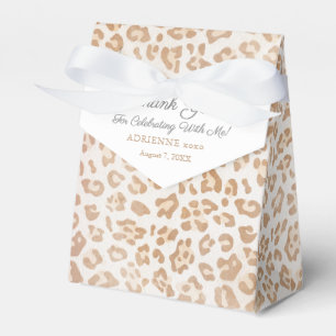 Leopard Print Female Birthday Party Favour Box