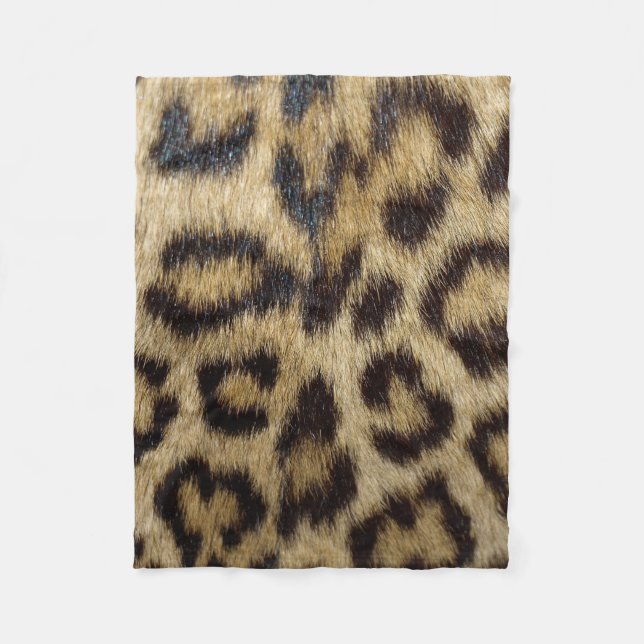 Leopard Print Fleece Blanket (Front)