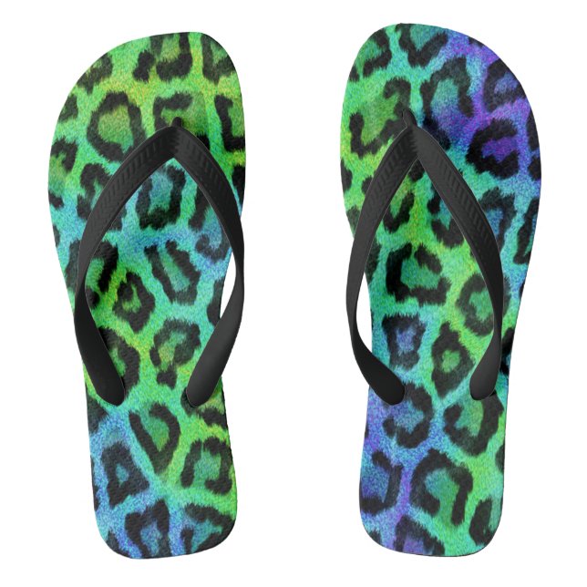 Leopard Print Flip Flops (Footbed)