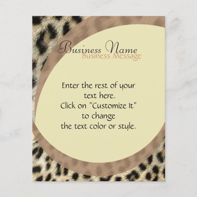 Leopard Print Flyer (Front)