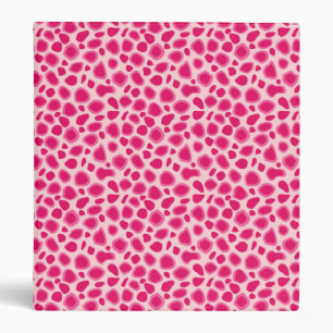 Leopard Print - Fuchsia and light pink Binder