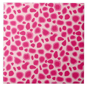 Leopard Print - Fuchsia and light pink Tile