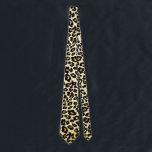 Leopard Print Fun Tie<br><div class="desc">This fun tie has my original graphic artwork - featuring a digital leopard pattern processed in an illustrated artsy style. The main color tones are cream, gold and black. This tie is printed on front and back for a cohesive appearance. It would make a great gift for Father's Day, a...</div>