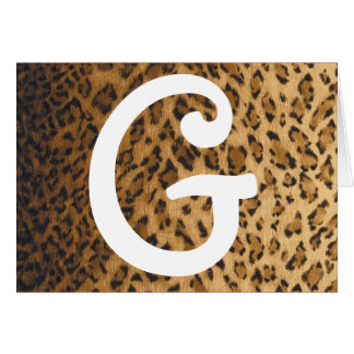 Leopard Print G monogram initials