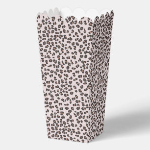 Leopard Print Girl Baby Shower Popcorn Favor Box