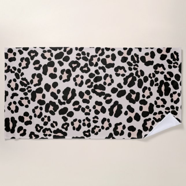 Leopard Print Glam #1 - landscape #pattern #decor  Beach Towel (Front)