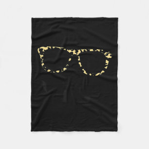 Leopard Print Gles Jack O Lantern Halloween For Wo Fleece Blanket