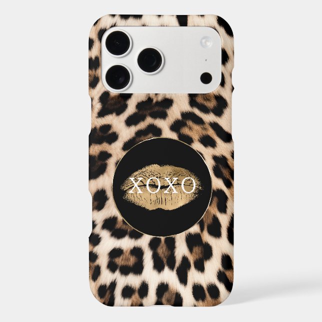 Leopard Print Gold Lips XOXO (Back)