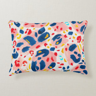 Leopard print: hand-painted watercolor. accent pillow