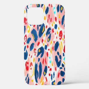 Leopard print: hand-painted watercolor. iPhone 12 case