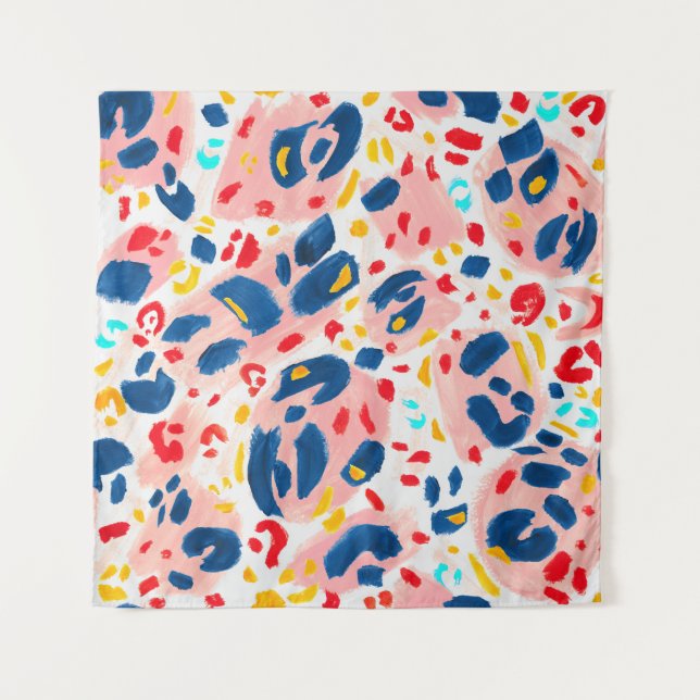 Leopard print: hand-painted watercolor. tapestry (Front)