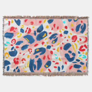 Leopard print: hand-painted watercolor. throw blanket