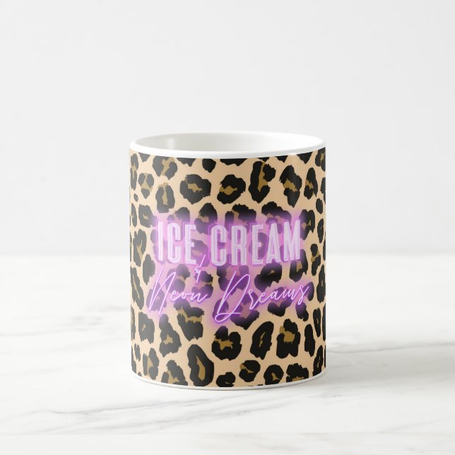 Leopard Print Ice Cream & Neon Dreams Mug (Center)
