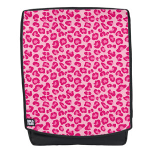 Leopard Print in Pastel Pink, Hot Pink and Fuchsia Backpack