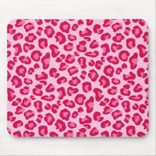 Leopard Print in Pastel Pink, Hot Pink and Fuchsia Mouse Pad