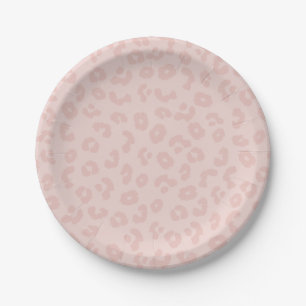 Leopard Print in Pink Paper Plate