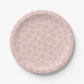 Leopard Print in Pink Paper Plate