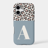 Leopard print initial typography bold modern chic