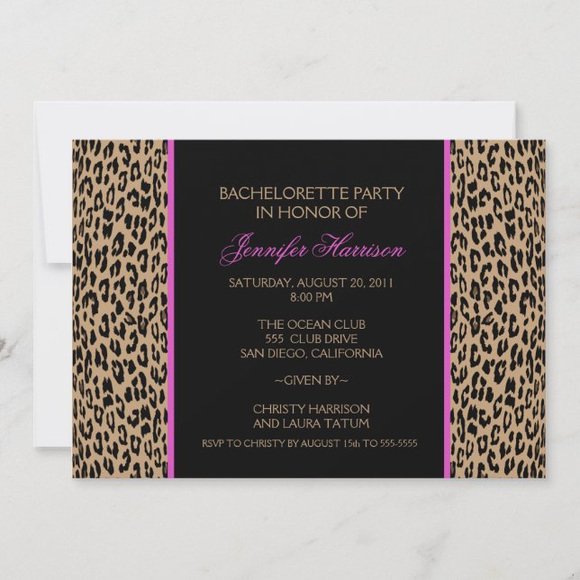 Leopard Print Invitation (Front)