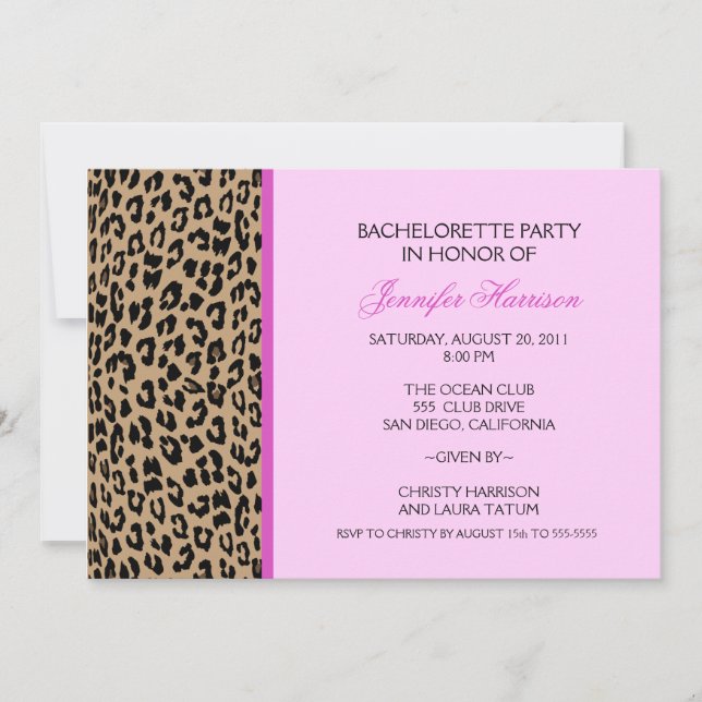 Leopard Print Invitation (Front)