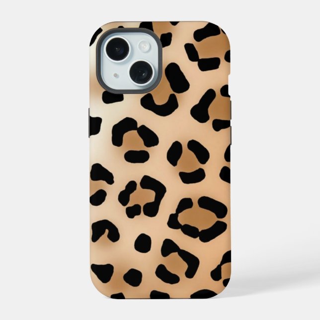Leopard Print iPhone 15 Case (Back)