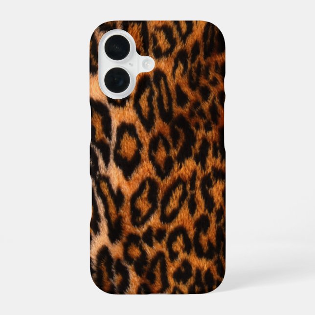 Leopard Print iPhone 16 Case (Back)