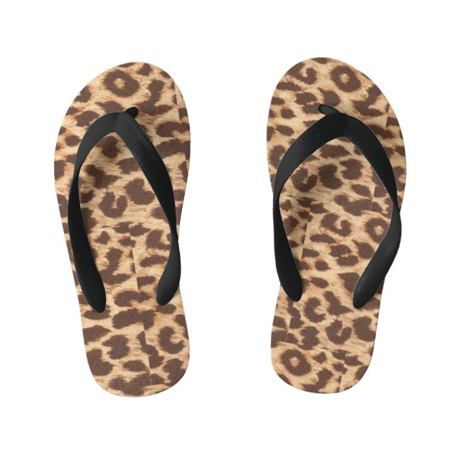 Leopard print   kid's flip flops (Footbed)