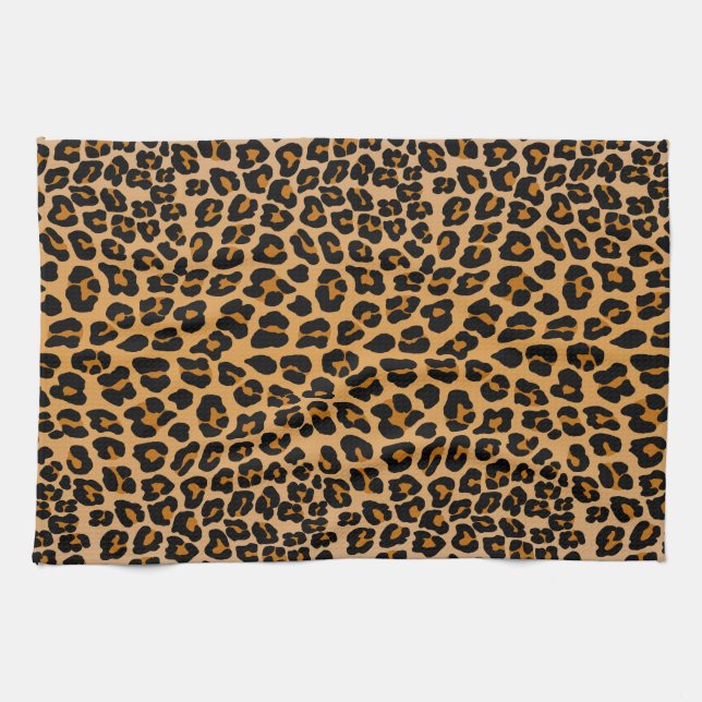 Leopard print kitchen towel (Horizontal)