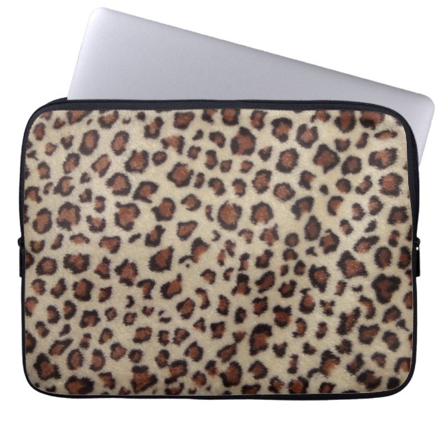 Leopard Print Laptop Sleeve (Front)