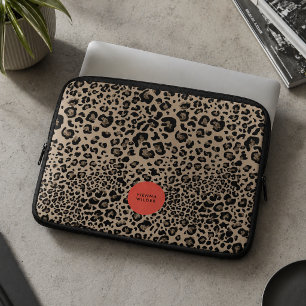 Leopard Print Laptop Sleeve Neoprene Case